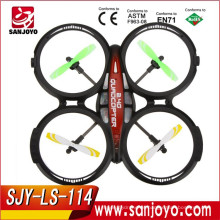 2016 Nuevos juguetes y venta caliente 4CH 2.4GHz RTF UFO Aviones Drone Radio Control Toy RC Quadcopter w / 6 ejes Gyro SJY-LS-114